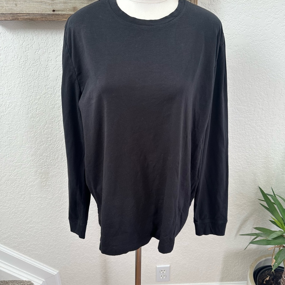 G by Goop Classic Black long sleeve‎ cotton t- Shirt ladies Large